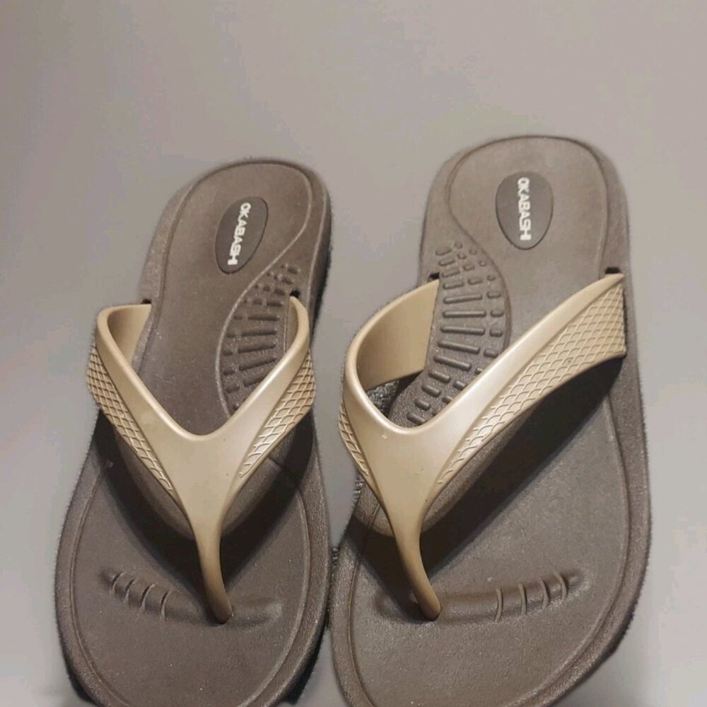 Okabashi Sandals Women's Size M (7-8) Flip Flops Made In‎ U.S.A Summer Beach